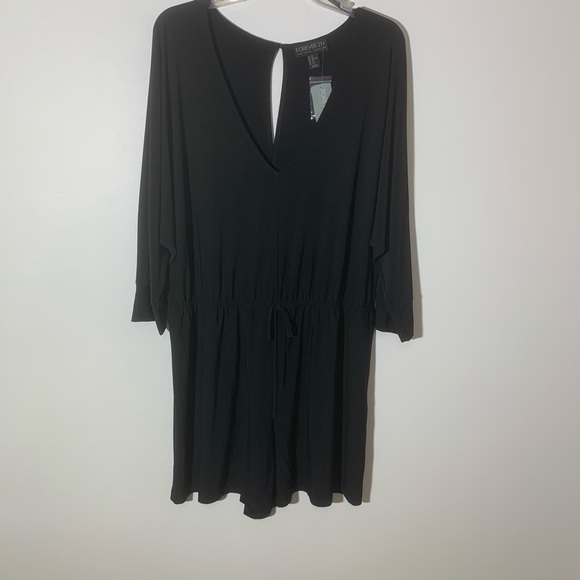 Forever 21 Pants - Forever 21 plus Romper black 2X